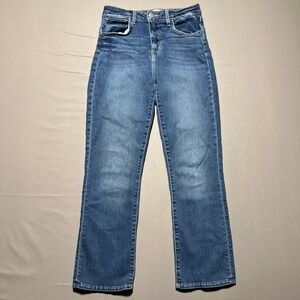 L'agence Nadia Womens Blue High Rise Cropped Straight Manchester‎ Jeans Size 25